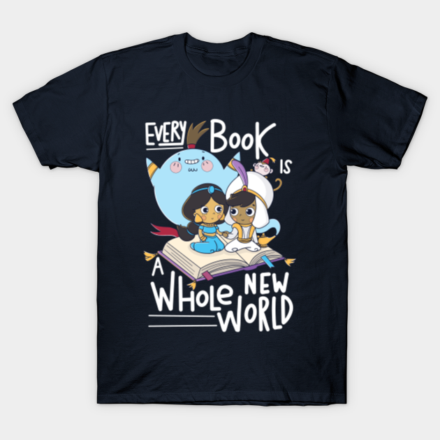 Every Book Is A Whole New World Aladdin T Shirt Teepublic