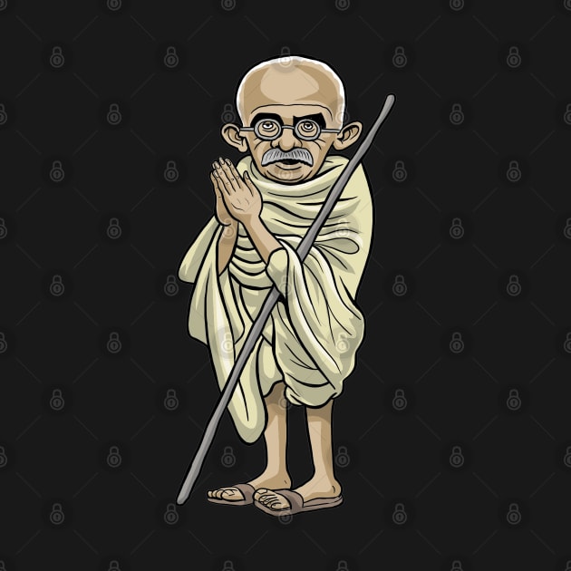 Mahatma Gandhi by Mackaycartoons