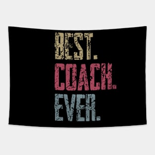 Vintage Best Coach Ever Retro Funny Quotes Happy Fathers Day Tapestry