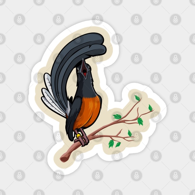 Exotic Magpie Unique Bird Graphic Tee for Nature Lovers Magnet by Urbanprint