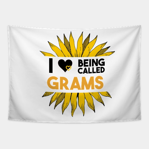 I love Being Called Grams Sunflower Tapestry by FanaticTee