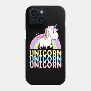 Cute Unicorn With Rainbow Kids Girls Gift Phone Case