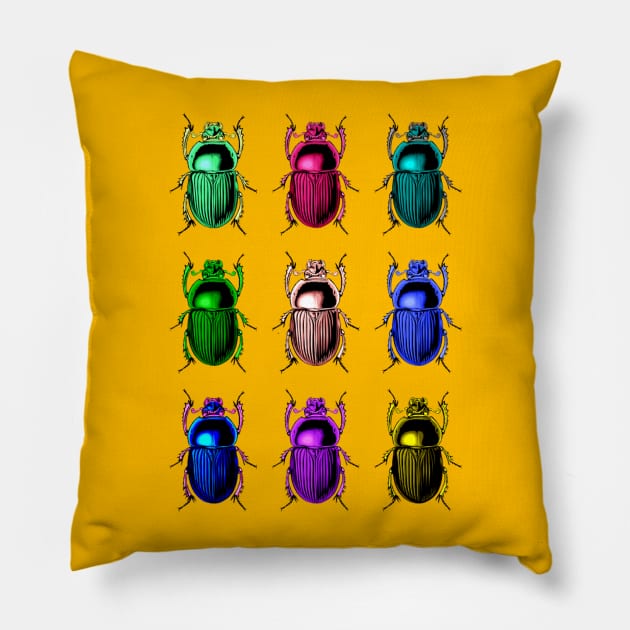 Cosmic Scarabs Pillow by TheDaintyTaurus