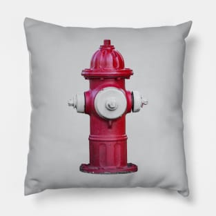 Red and White Super Centurion Fire Hydrant Pillow