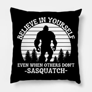 Sasquatch Bigfoot Quotes T-Shirt Pillow