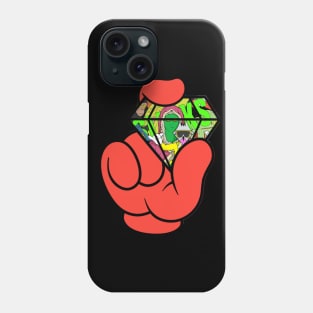 Dope diamond in my red hand drawing Phone Case