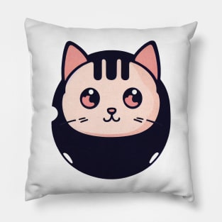 Bowling Ball Cat by dozydonut Pillow