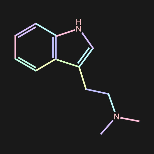 DMT Kawaii Pastel Rainbow Molecule by ChemECool