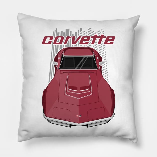Corvette C3 - Maroon Pillow by V8social
