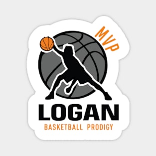Logan MVP Custom Player Basketball Prodigy Your Name Magnet