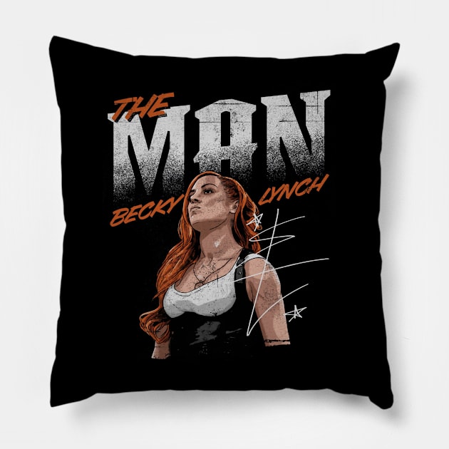 Becky Lynch The Man Pillow by MunMun_Design