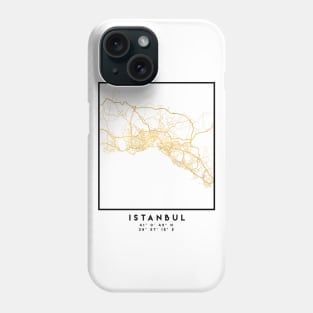 ISTANBUL TURKEY CITY STREET MAP ART Phone Case