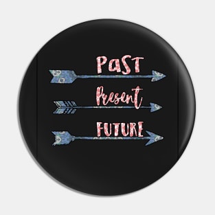 Past, Present, Future Typography Design- Patterned Pin