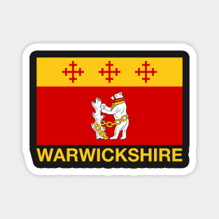 Warwickshire Standing Bear Flag - England Magnet