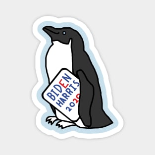 Penguin with Biden Harris Sign Magnet