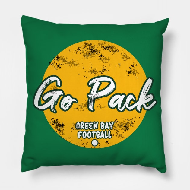Green Bay Packers - Go Pack Pillow by FootballBum