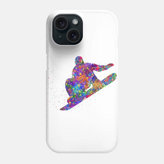 Snowboard Phone Case by Yahya Art