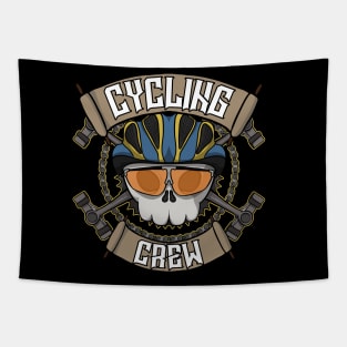 Cycling crew Jolly Roger pirate flag Tapestry