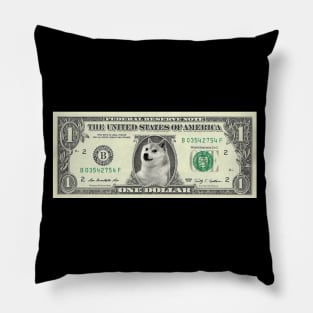 doge dollar Pillow