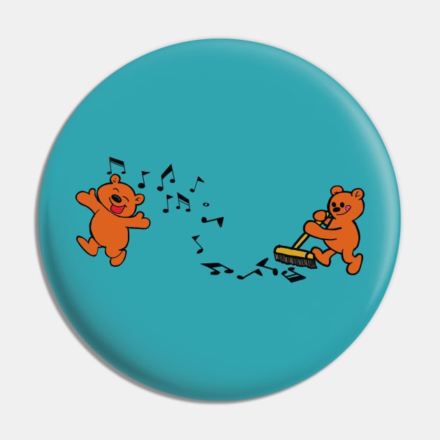 teddy bear pals singing and sweeping Pin by wolfmanjaq