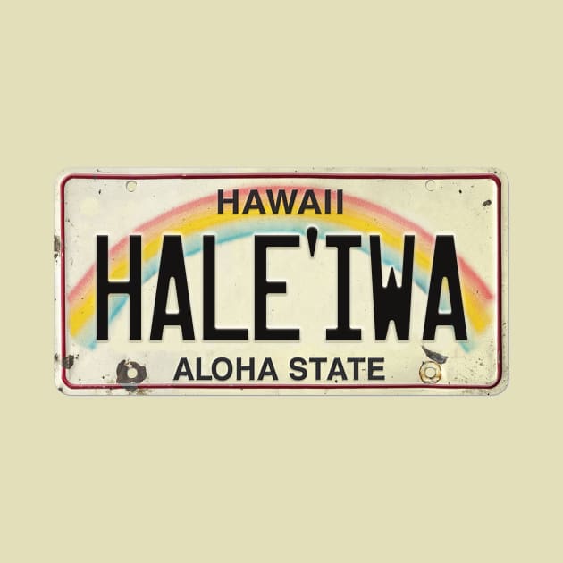 Vintage Hawaii License Plate HALEIWA by HaleiwaNorthShoreSign