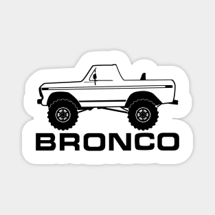 1978-1979 Bronco Side Topless Black Print Magnet