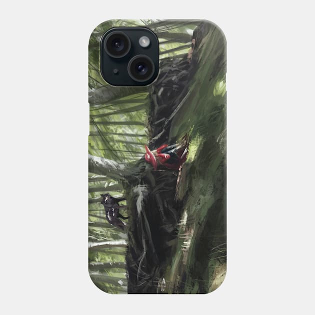 Girl escape in the woods Phone Case by Alexgle