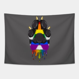 LGBTQ+ Ally paw Tapestry