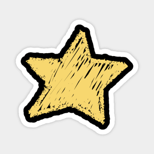 Gold Star Chalkboard Drawing Magnet