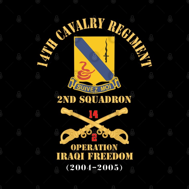 Army - 14th Cavalry Regiment w Cav Br - 2nd Squadron - Operation Iraqi Freedom - 2004 - 2005 - Red Txt X 300 by twix123844