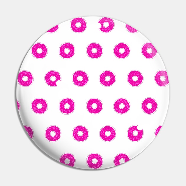 Pink Donut Pattern Pin by HHT