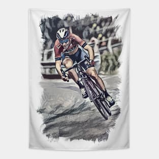 The Cyclist / Abstract fan art / Cycling heroes series #02 Tapestry