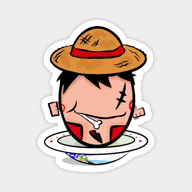 Lucky Egg wannabe Straw Hat Boy Magnet by Art_Ricksa