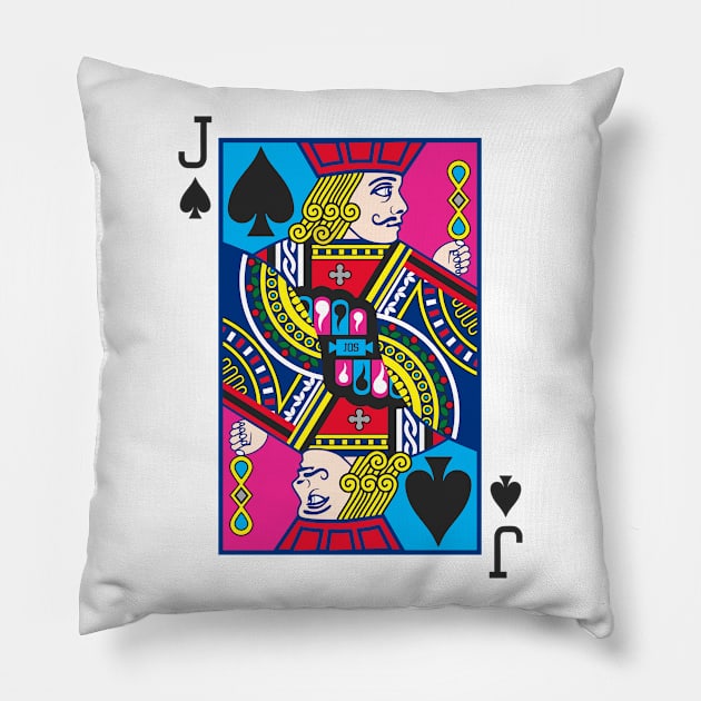 Jack of Spades Pillow by SaKaNa