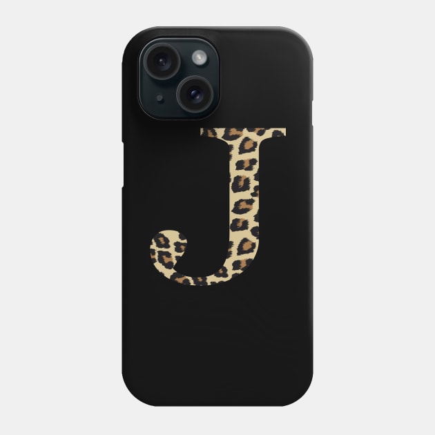 Letter J Leopard Cheetah Monogram Initial Phone Case by squeakyricardo