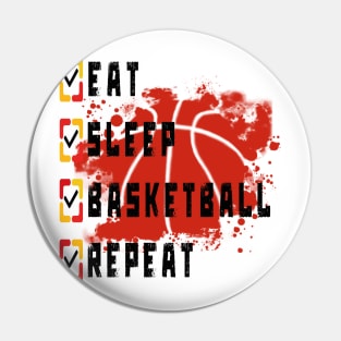 Eat Sleep Basketball Repeat Pin