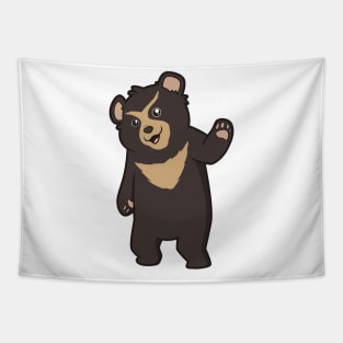 Kawaii Spectacled Bear Tapestry