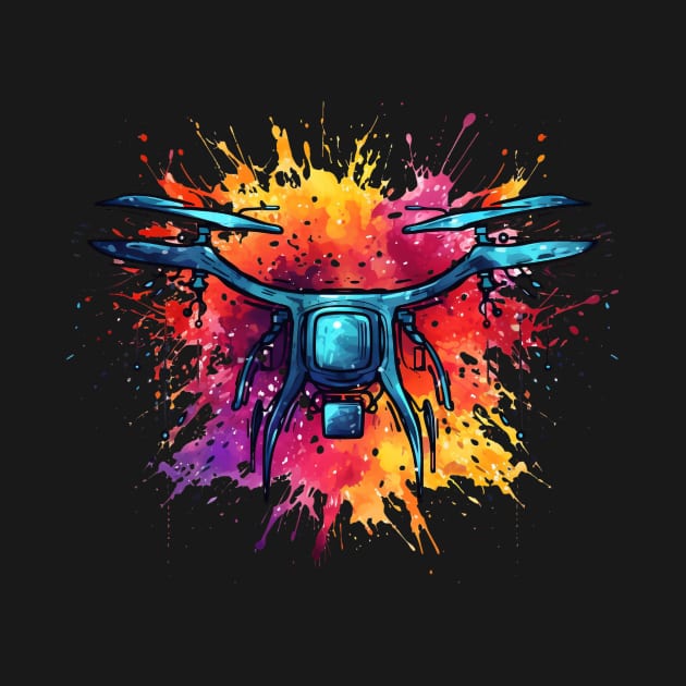 Drone Pilot Art Colorful Drone Racing by Visual Vibes