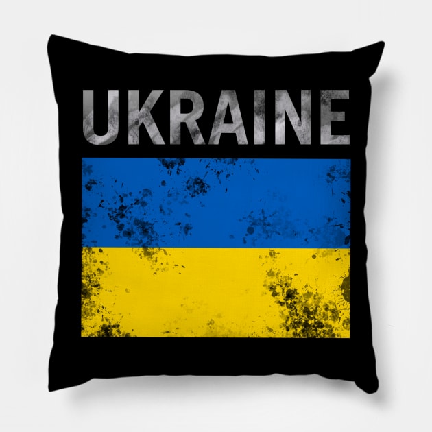 UKRAINE FLAG Pillow by DEMON LIMBS