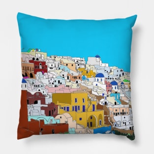 Santorini, Greece Pillow