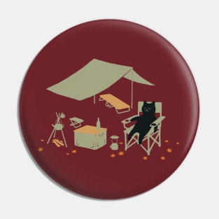 Autumn Meow camping Pin