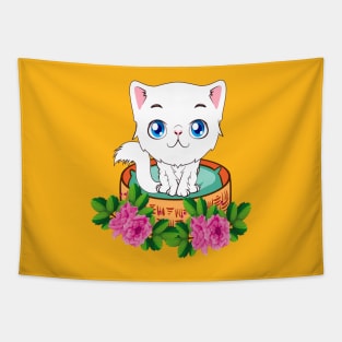 Cute Cat Animal Chubby Tapestry