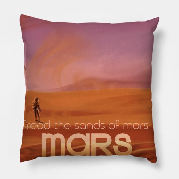 Mars Space Art Pillow by nickemporium1