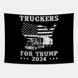 Truckers For Trump 2024 Political Tapestry