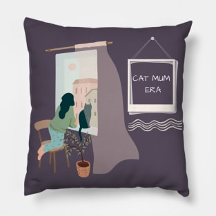 Cat mum era. Pillow