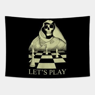 Skull Master Chess Tapestry