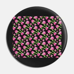 Pretty Pink Roses Pin