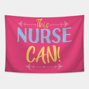 Strong Nurse Motivation Superhero Health Worker Style Tapestry