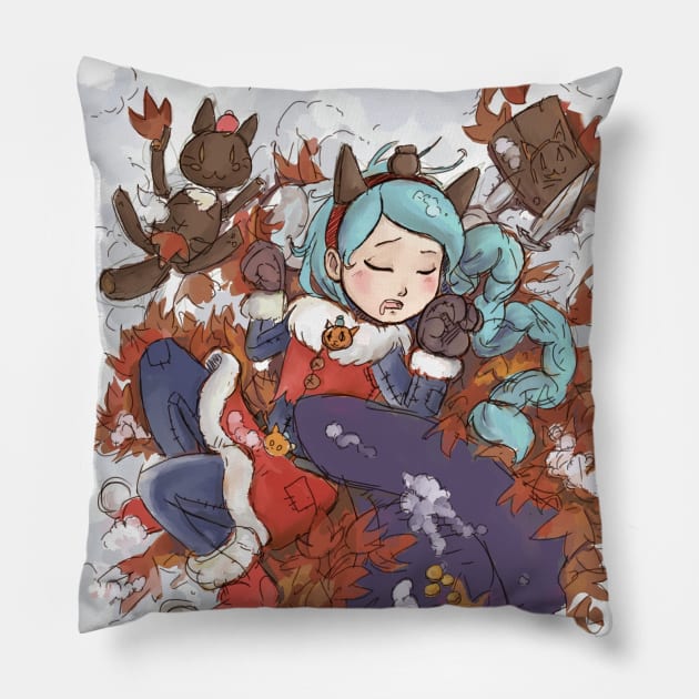 Aoineko sleeping Pillow by Kornichon