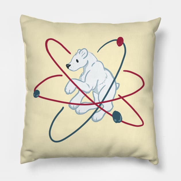 Polar (Bear) Molecule Pillow by CloudWalkerDesigns